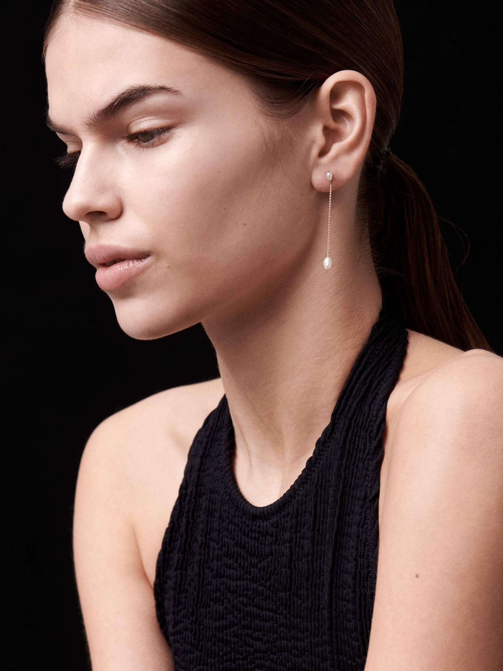 Long Pearl Shower Earrings