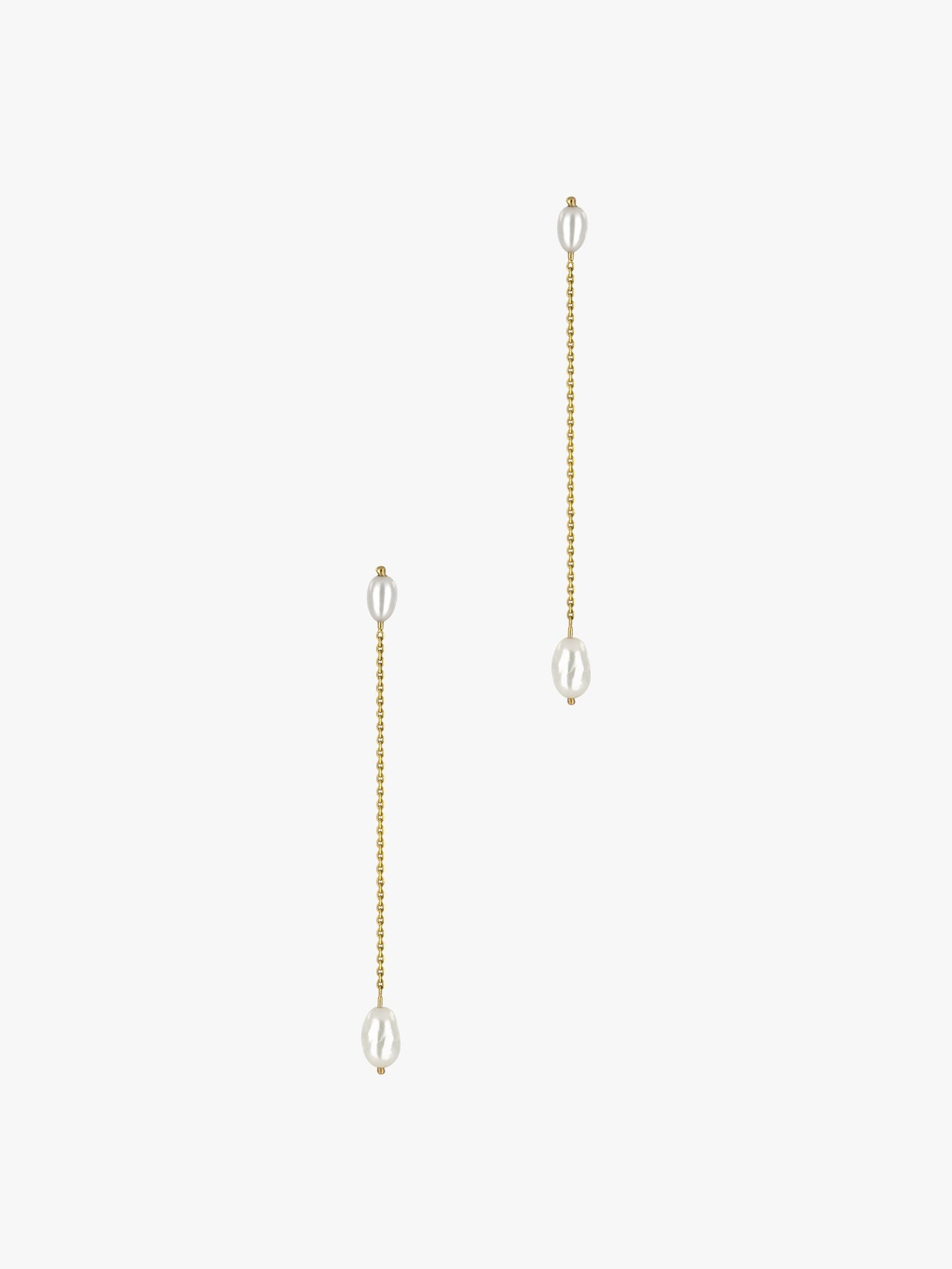 Long Pearl Shower Earrings