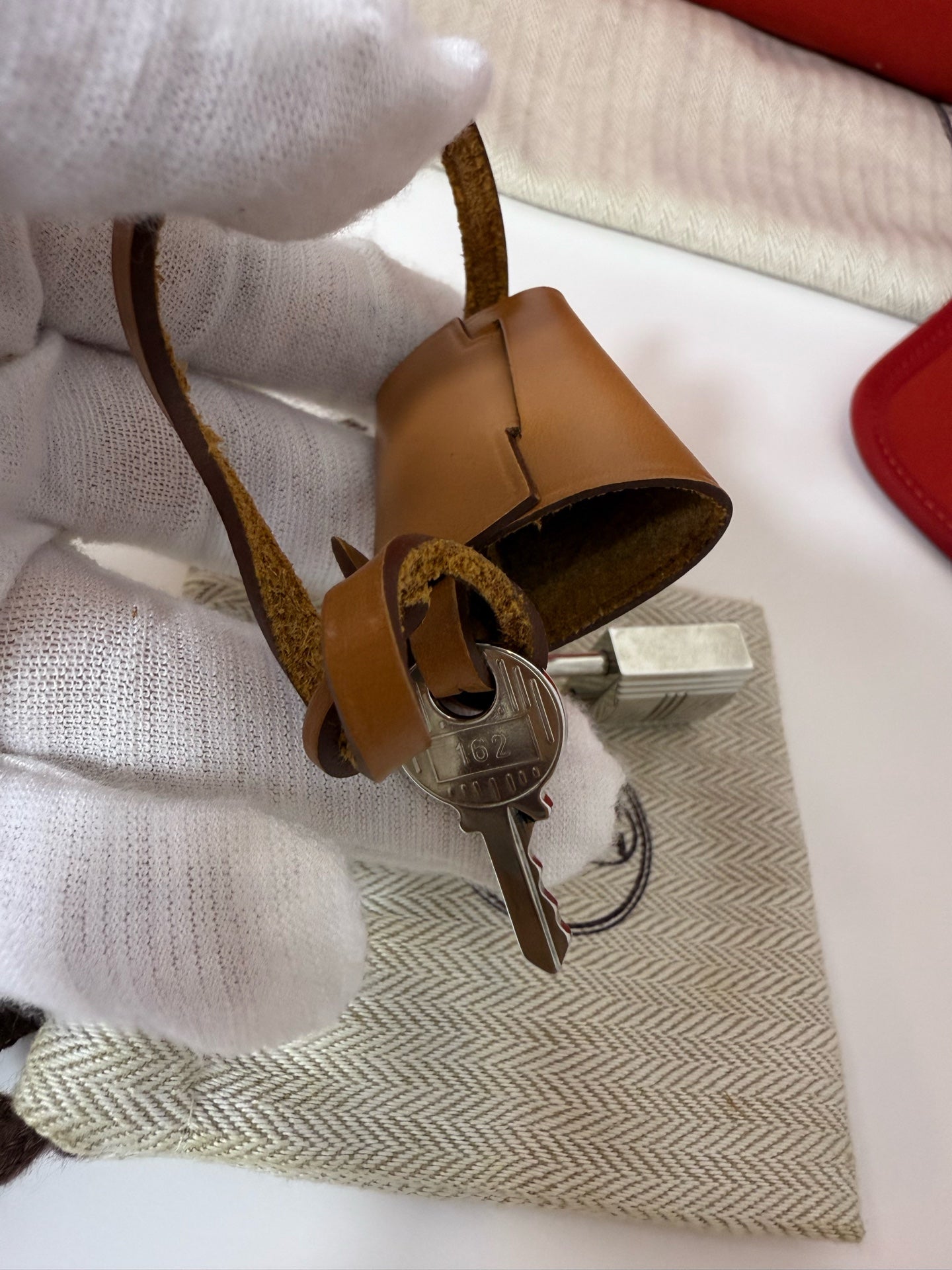 Hermes herbag 红色 31银扣 锁钥匙全 A刻 成色好 很新