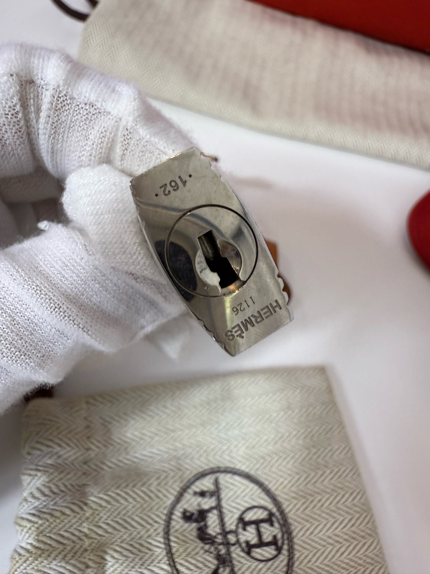 Hermes herbag 红色 31银扣 锁钥匙全 A刻 成色好 很新