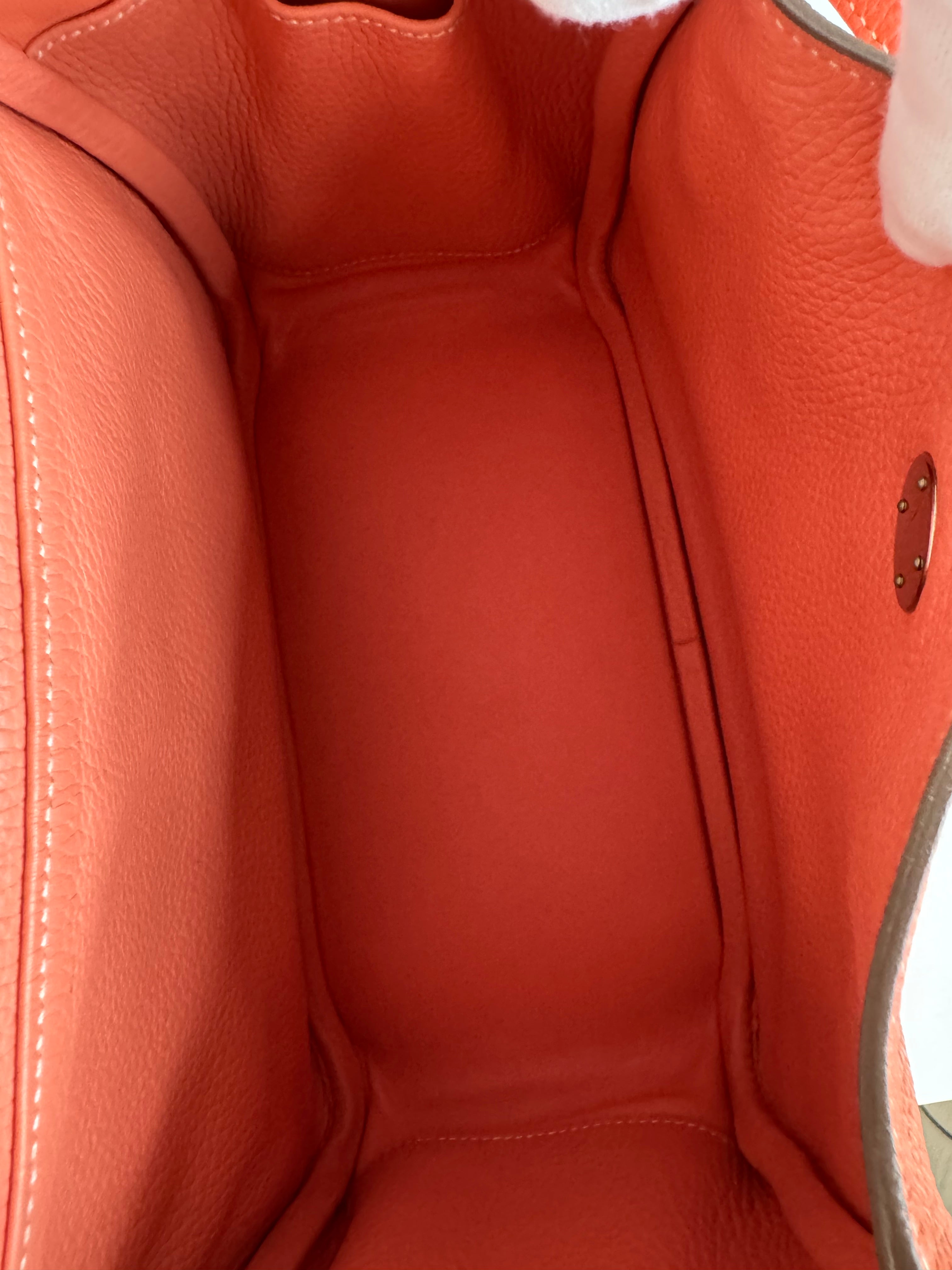 Hermes lindy26 橘色 框Q刻