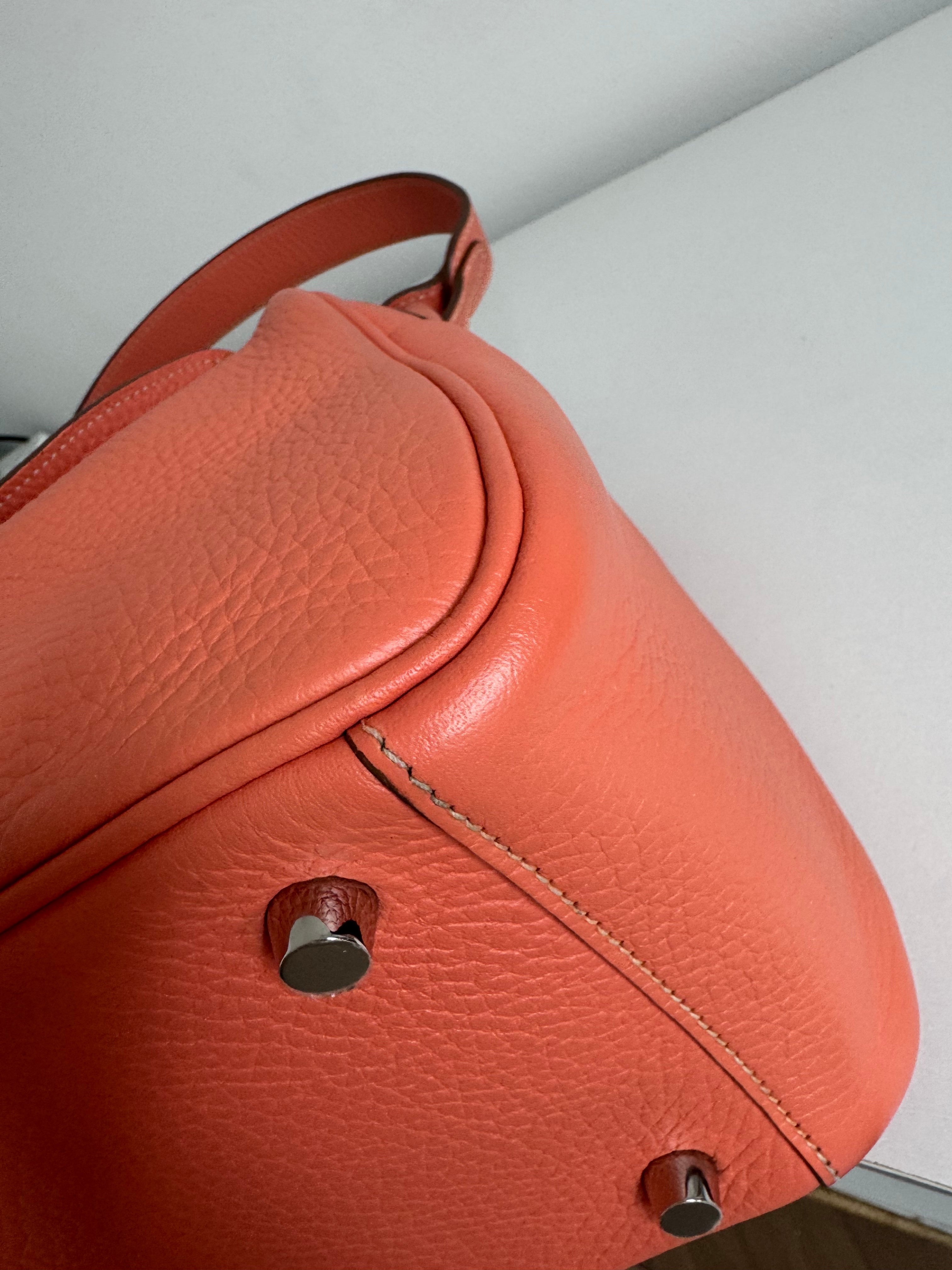 Hermes lindy26 橘色 框Q刻