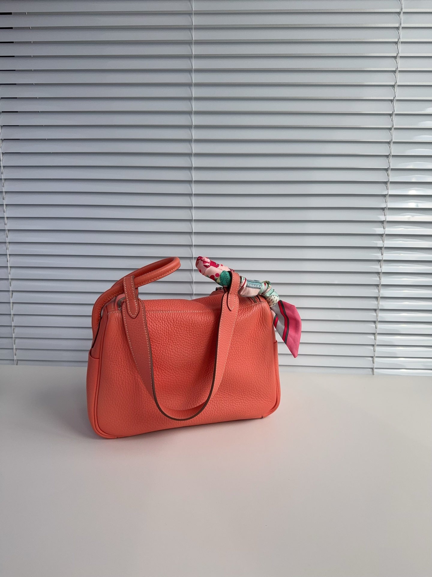 Hermes lindy26 橘色 框Q刻