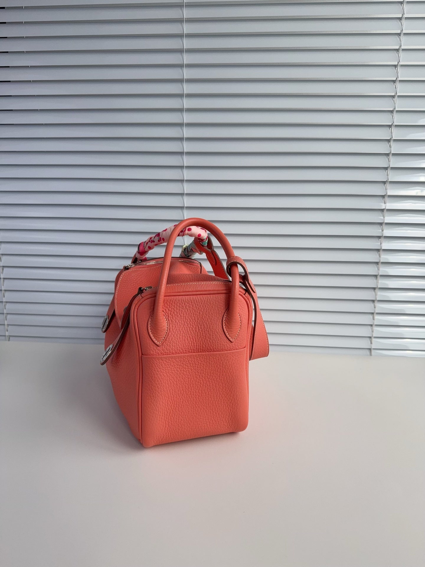 Hermes lindy26 橘色 框Q刻