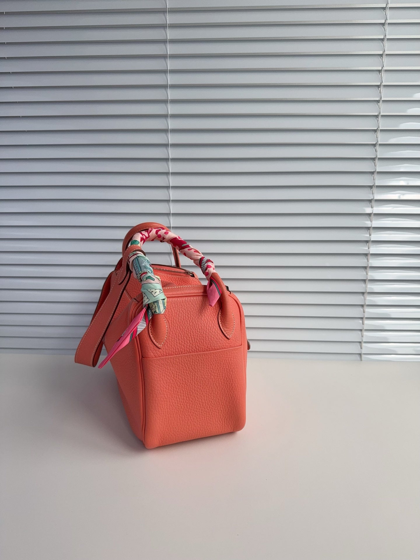 Hermes lindy26 橘色 框Q刻