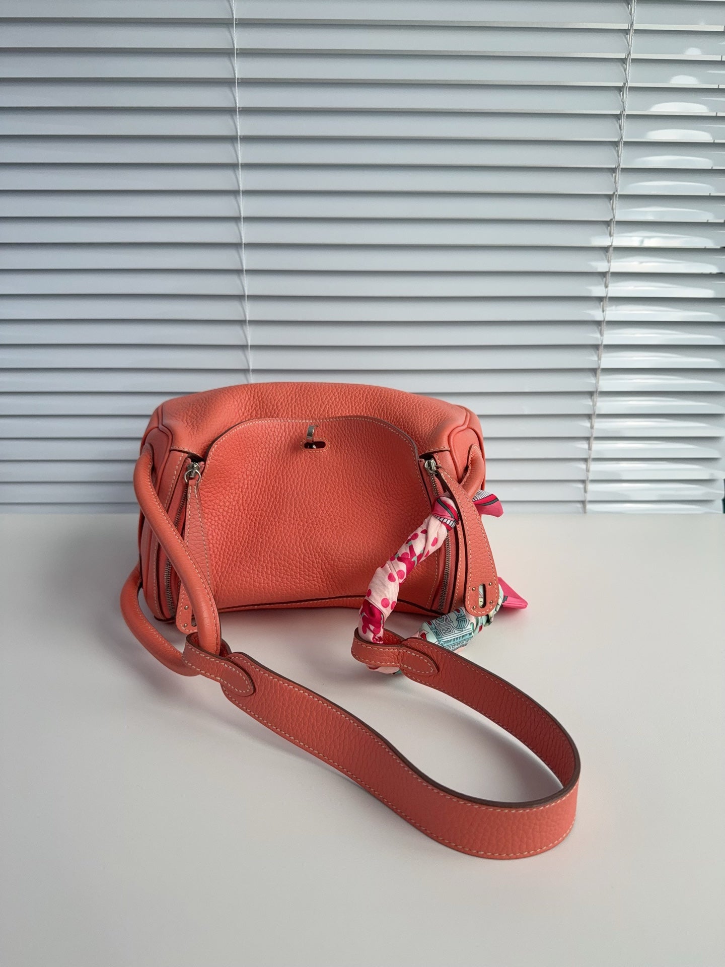 Hermes lindy26 橘色 框Q刻