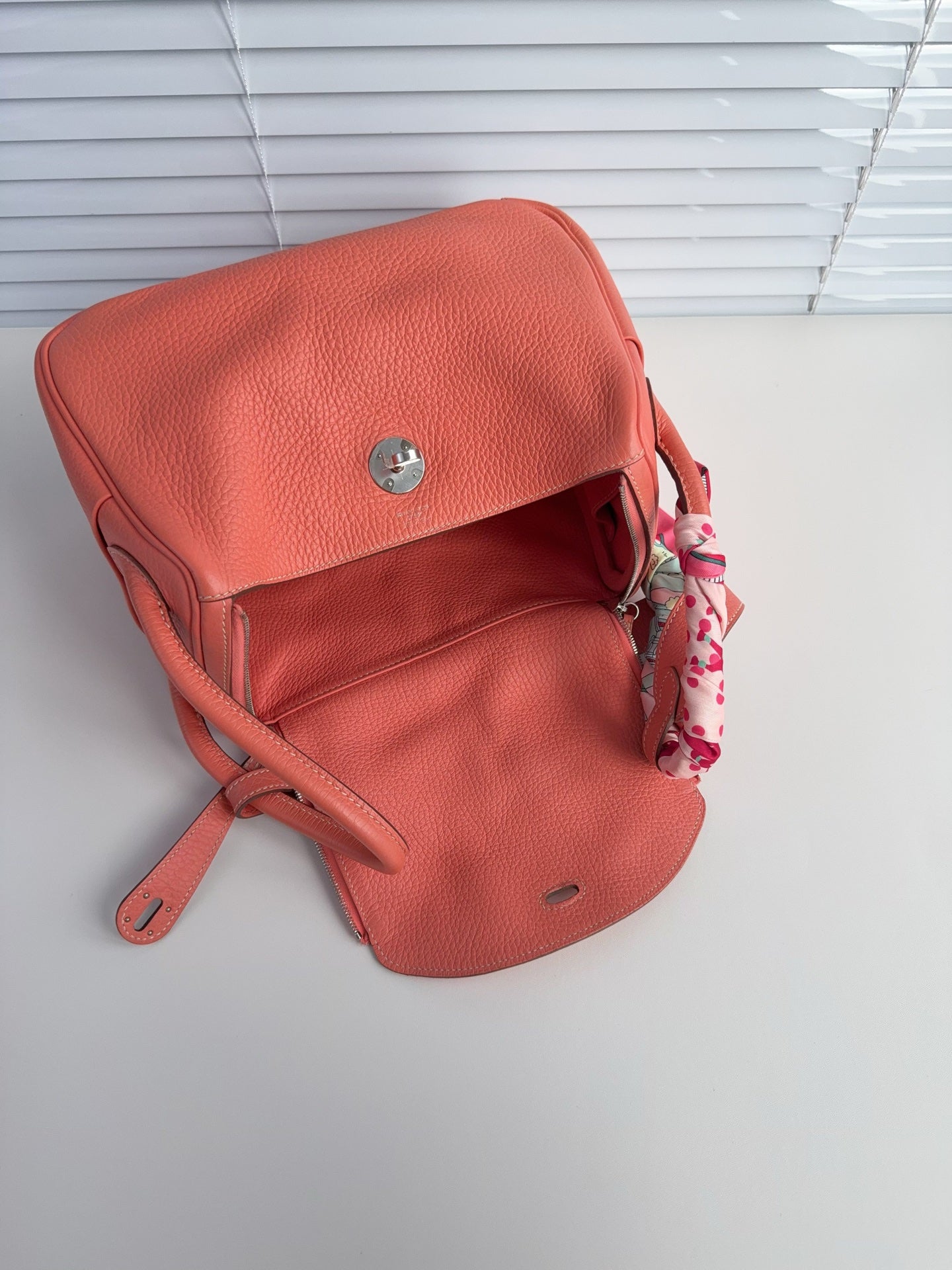 Hermes lindy26 橘色 框Q刻