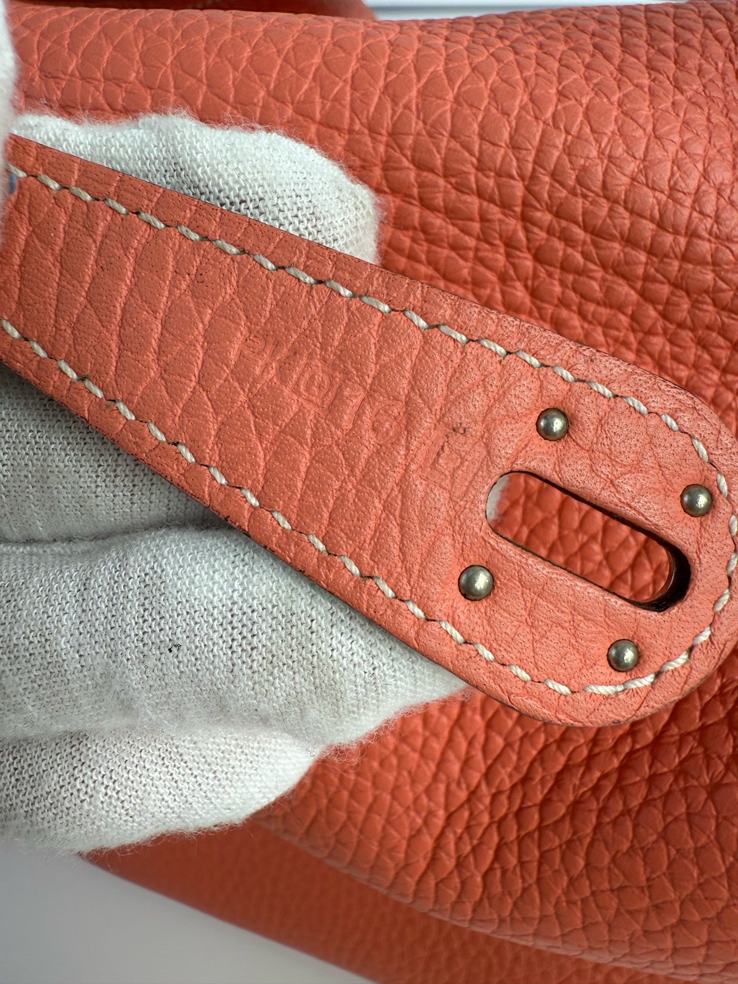 Hermes lindy26 橘色 框Q刻