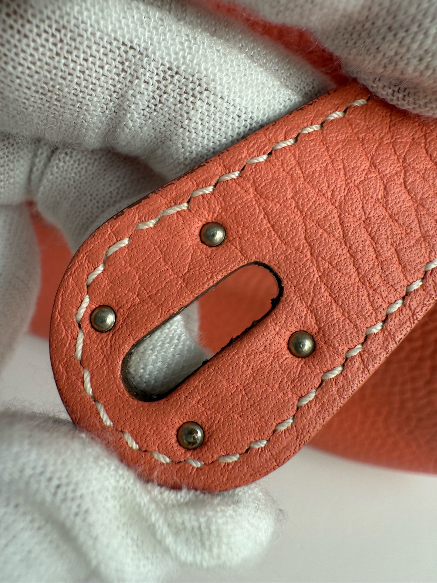 Hermes lindy26 橘色 框Q刻