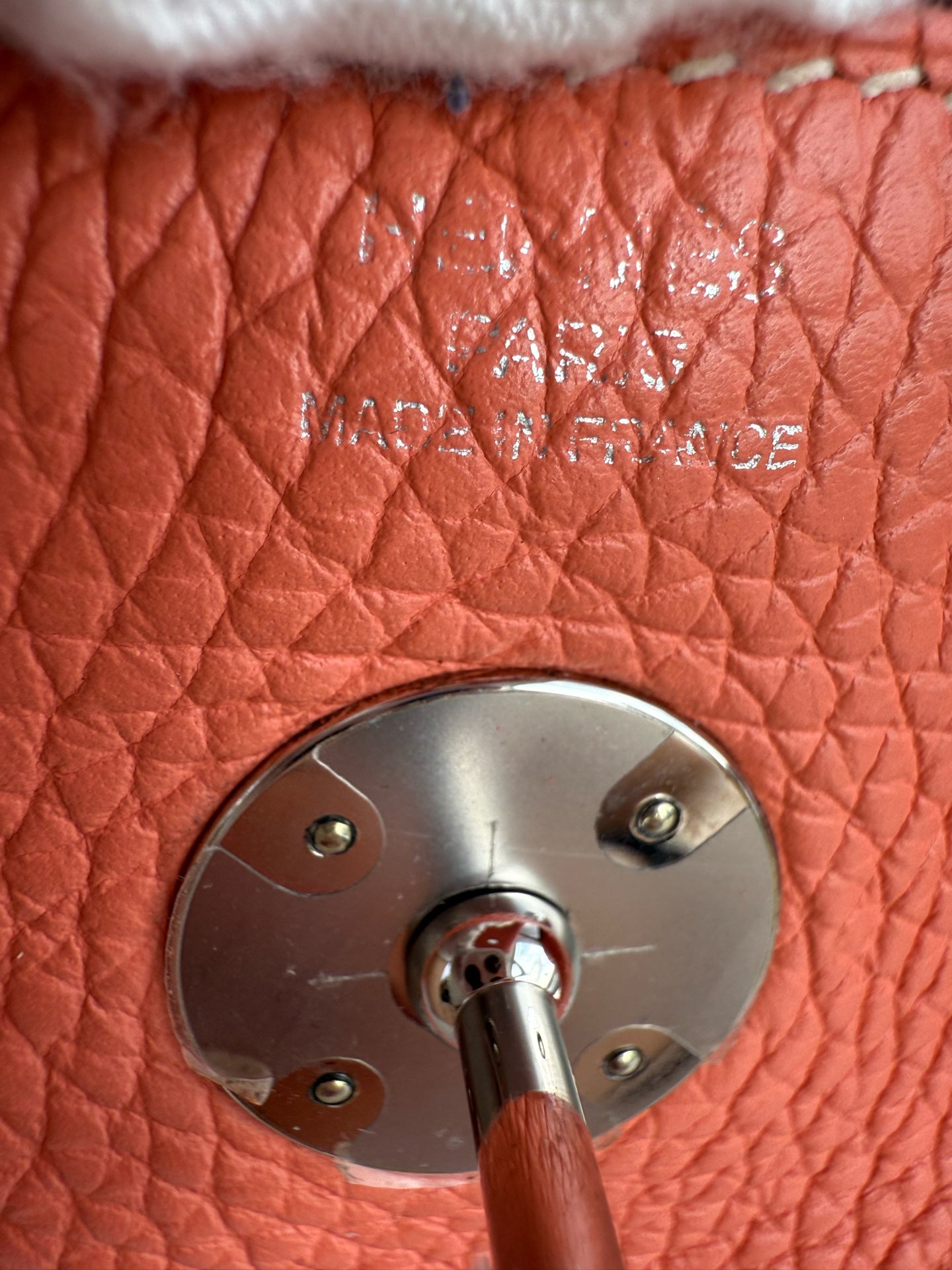 Hermes lindy26 橘色 框Q刻