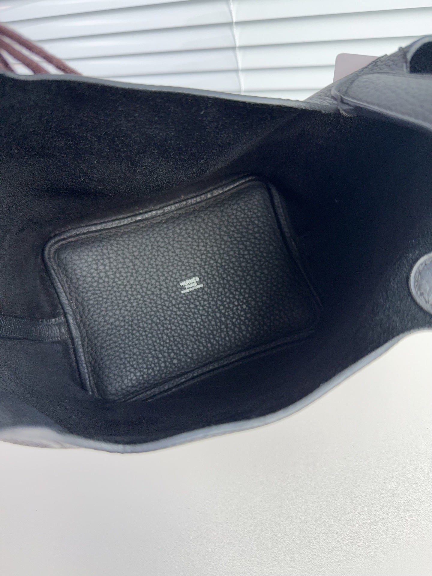 Hermes 菜篮子18黑银 c刻