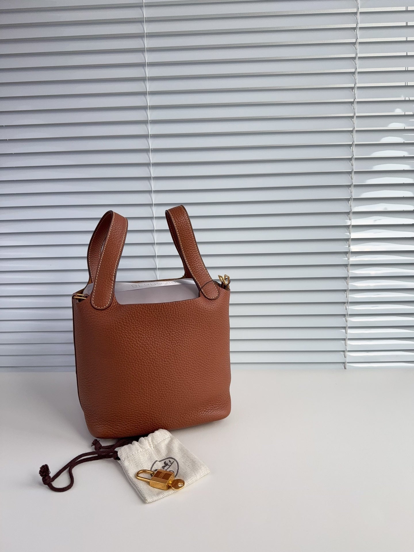 HERMES  Picotin Lock 18 D刻 金棕色 金扣