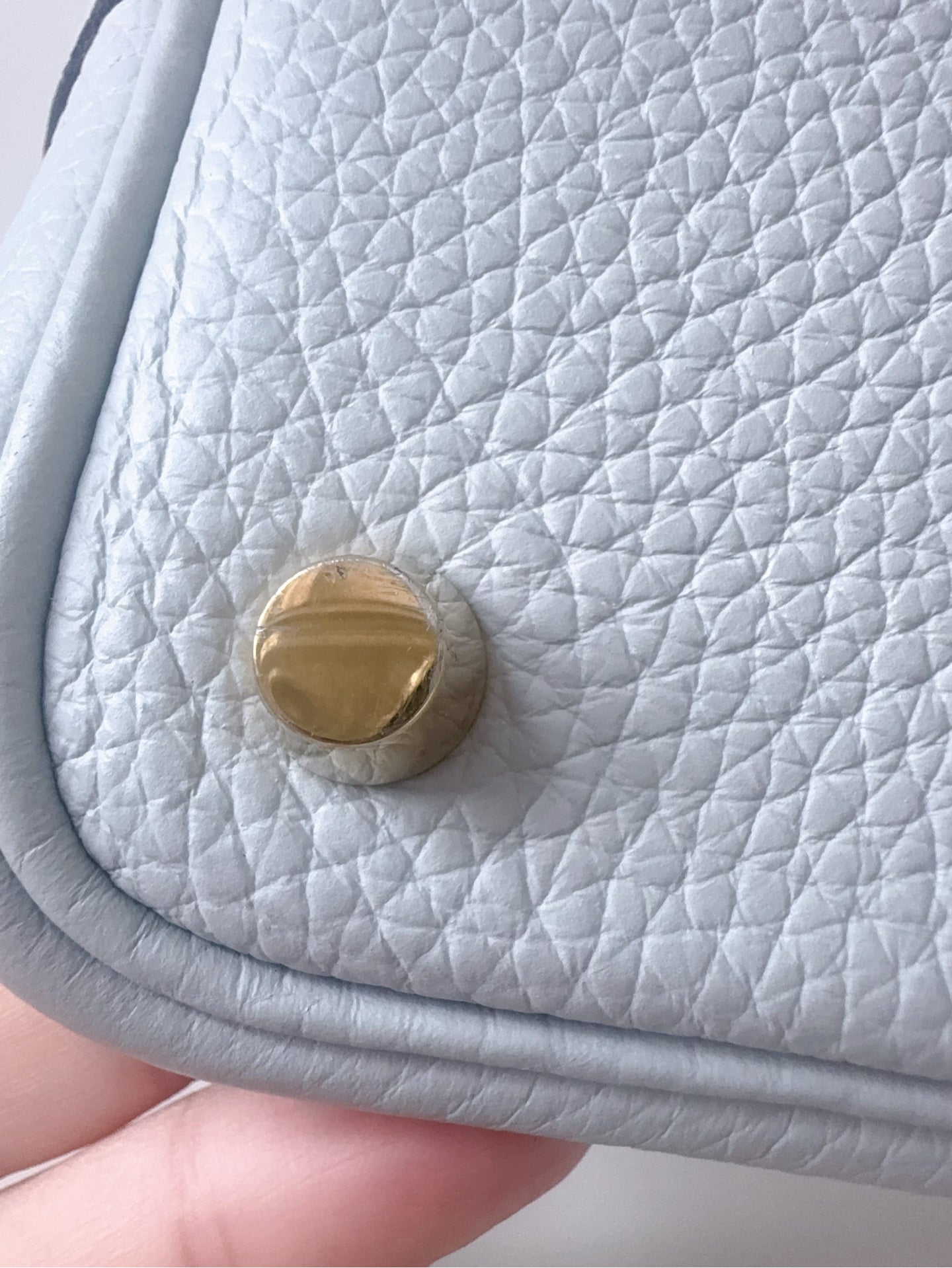 Hermes 菜篮子 圣杯蓝z刻18寸金扣