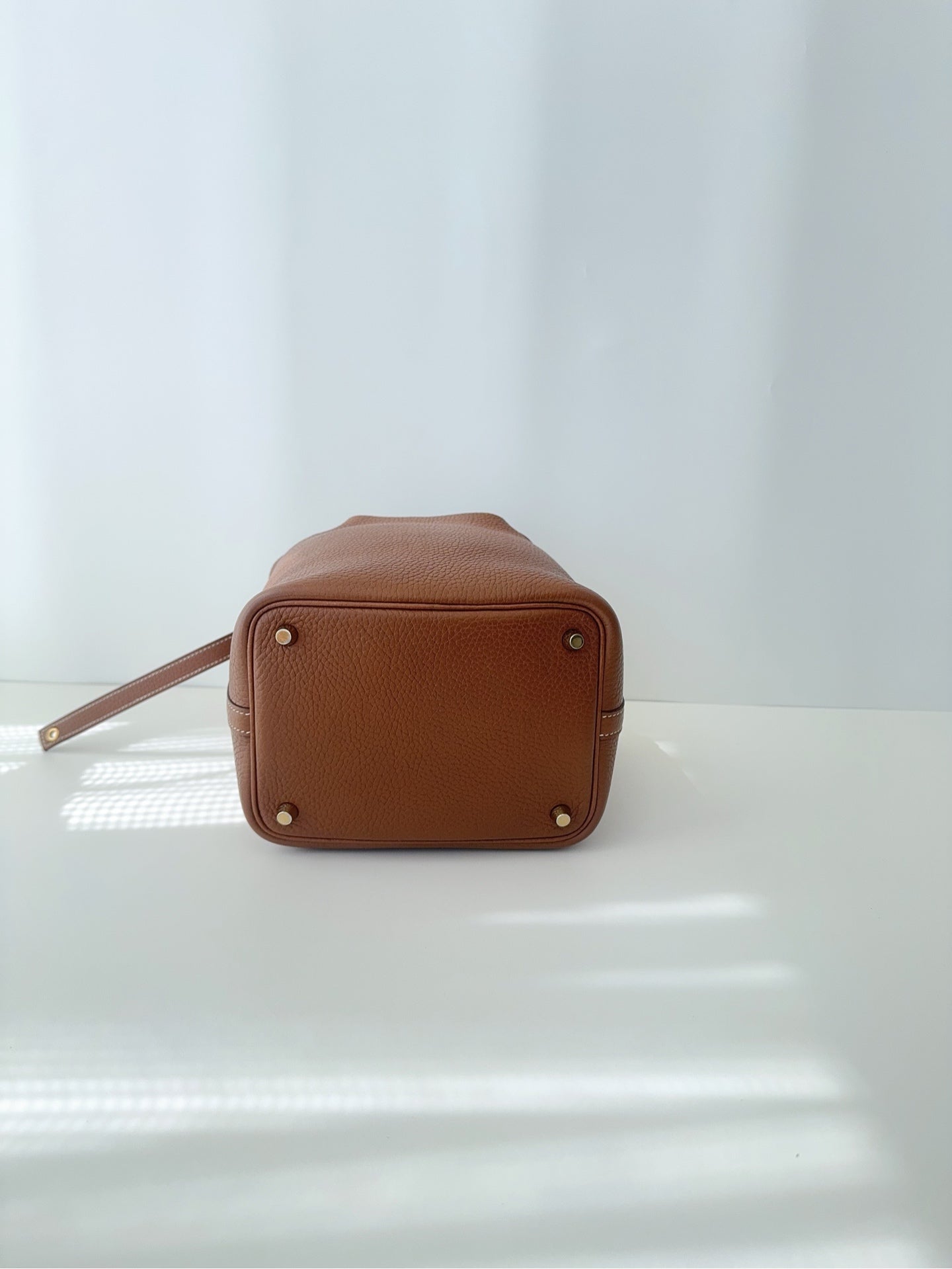 Hermes 菜篮子金棕18 c刻金扣