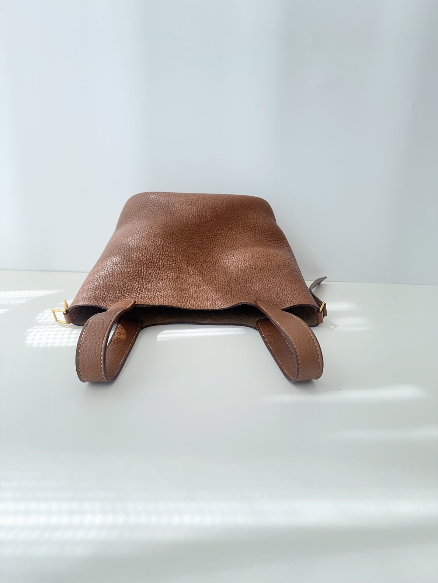 Hermes 菜篮子金棕18 c刻金扣