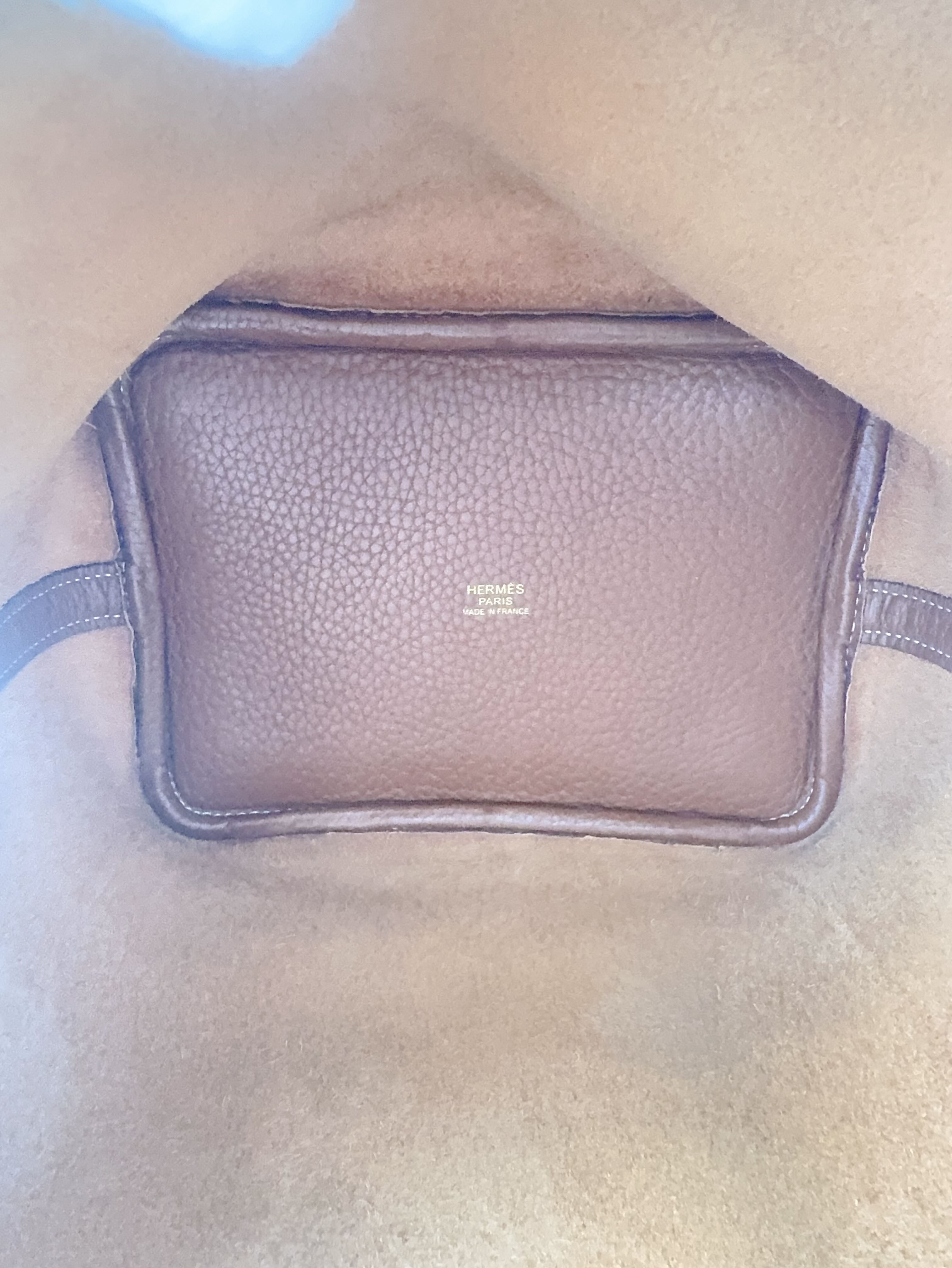 Hermes 菜篮子金棕18 c刻金扣