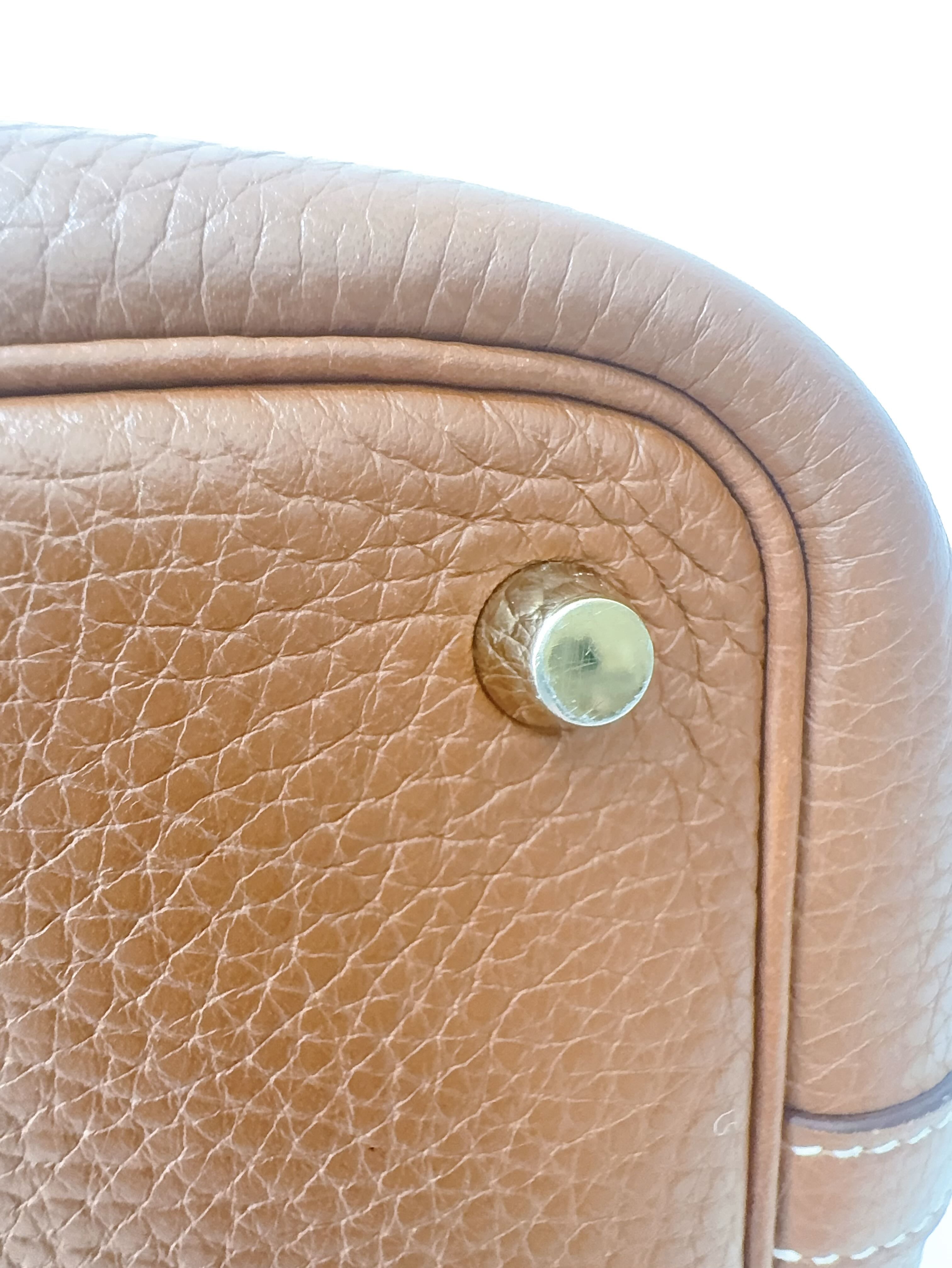 Hermes 菜篮子金棕18 c刻金扣