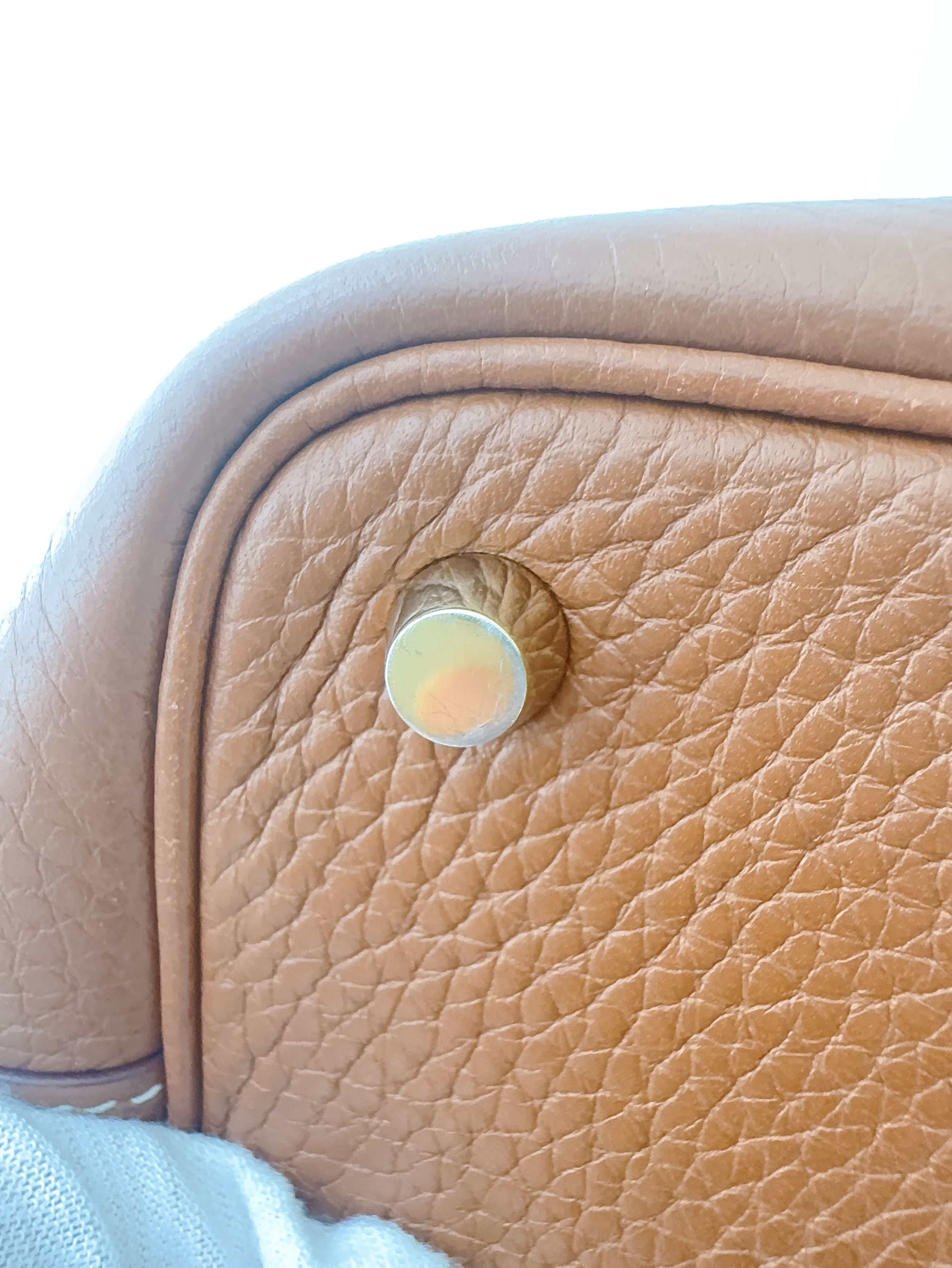 Hermes 菜篮子金棕18 c刻金扣