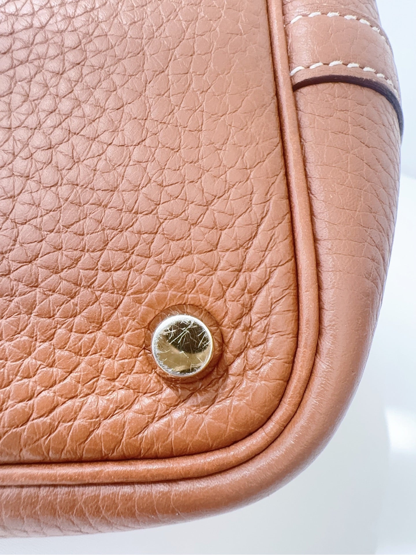 Hermes 菜篮子金棕18 c刻金扣