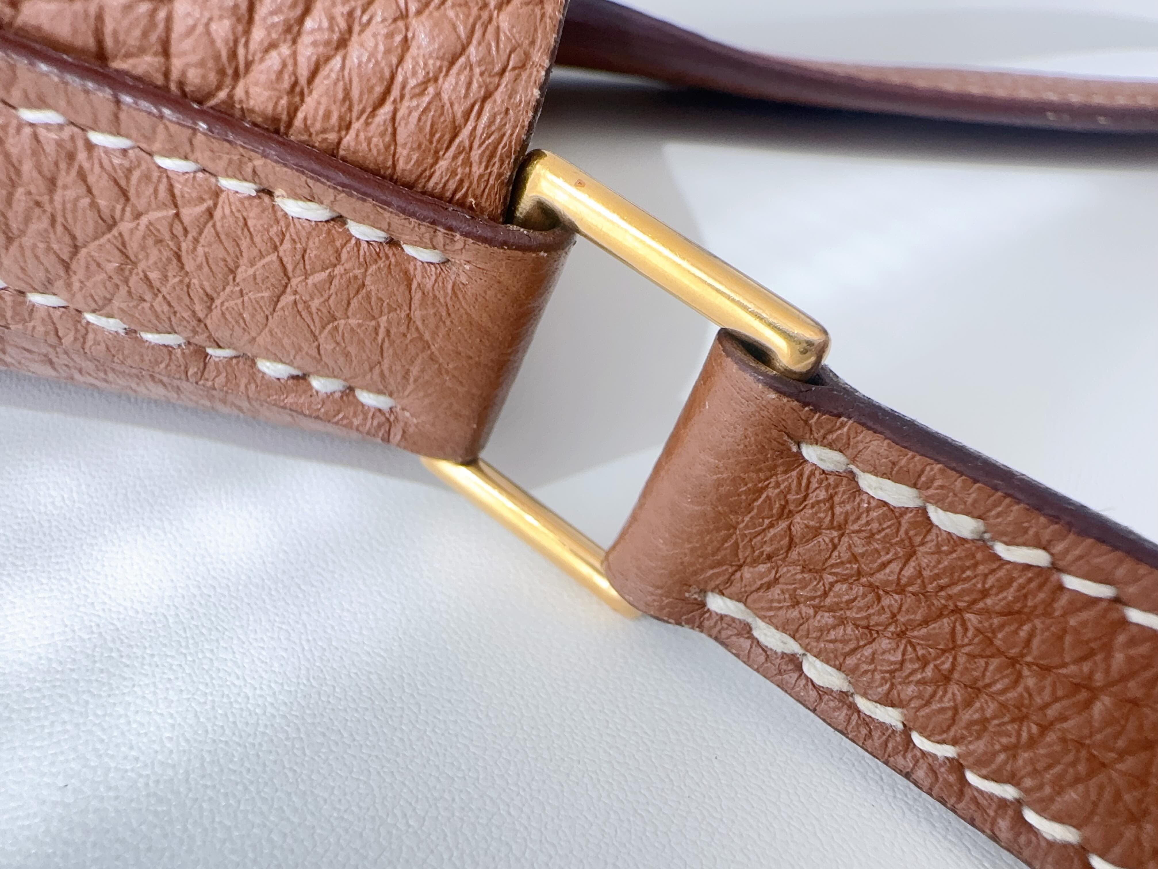 Hermes 菜篮子金棕18 c刻金扣