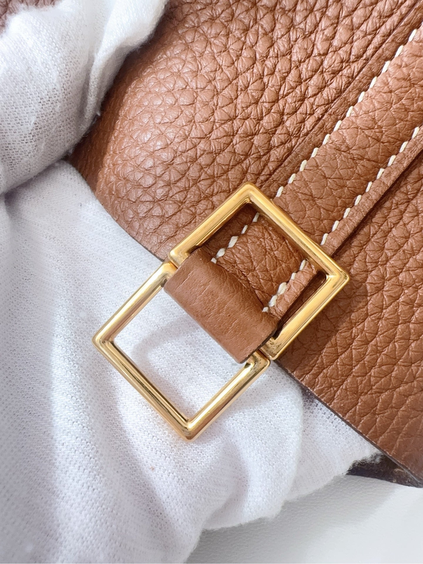 Hermes 菜篮子金棕18 c刻金扣