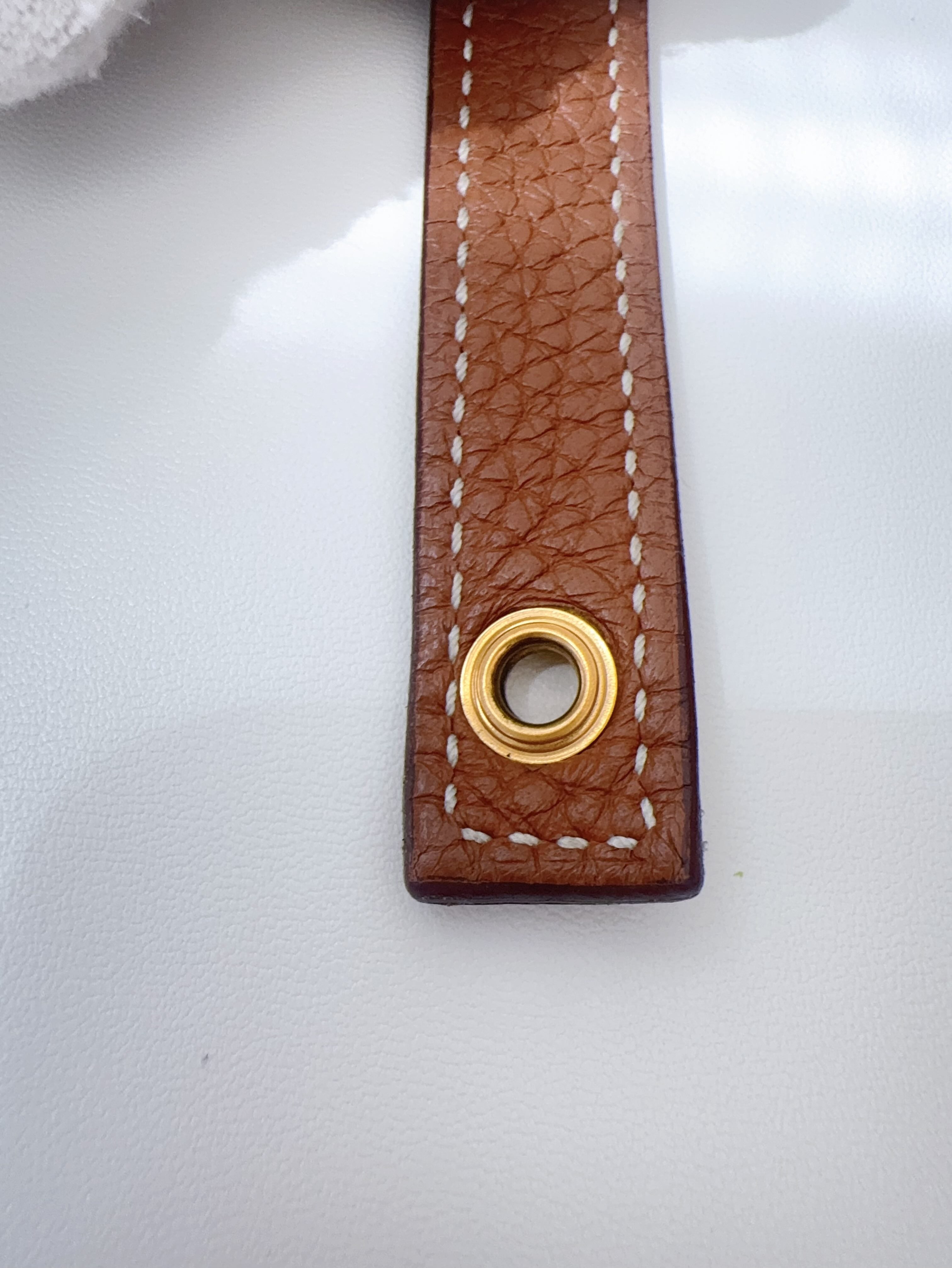 Hermes 菜篮子金棕18 c刻金扣