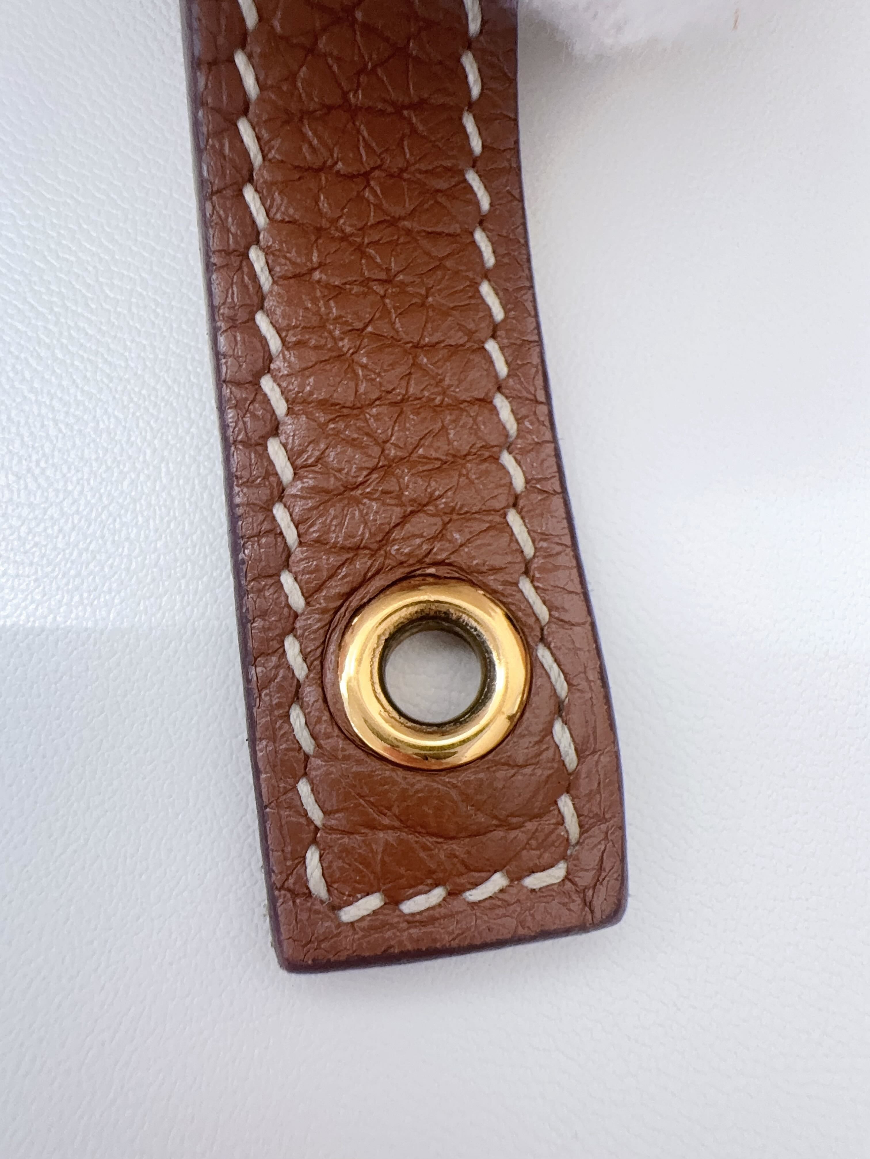 Hermes 菜篮子金棕18 c刻金扣