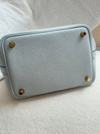 Hermes 菜篮子 圣杯蓝z刻18寸金扣