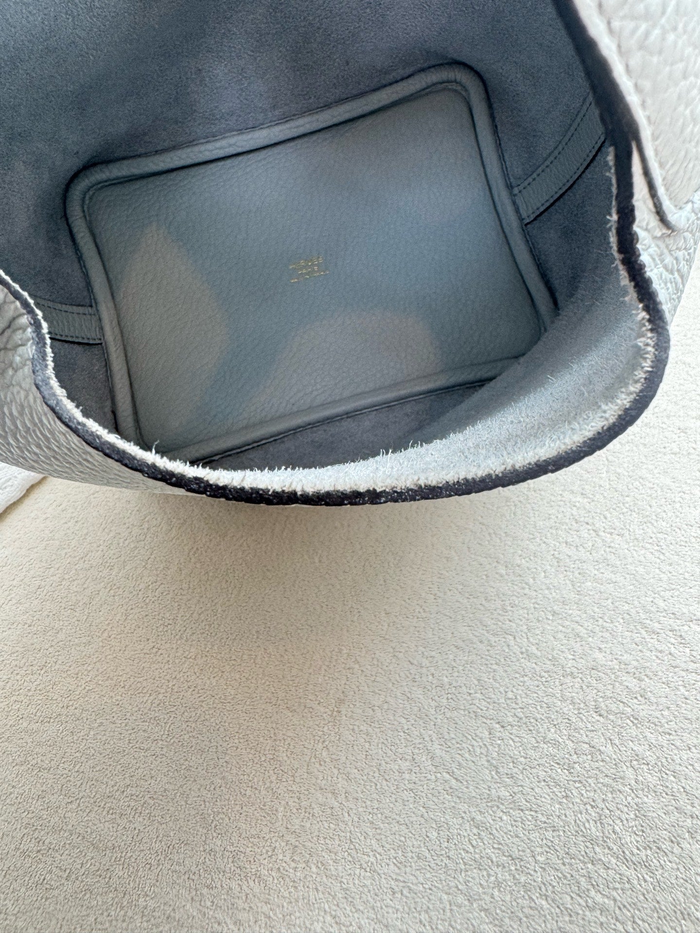 Hermes 菜篮子 圣杯蓝z刻18寸金扣