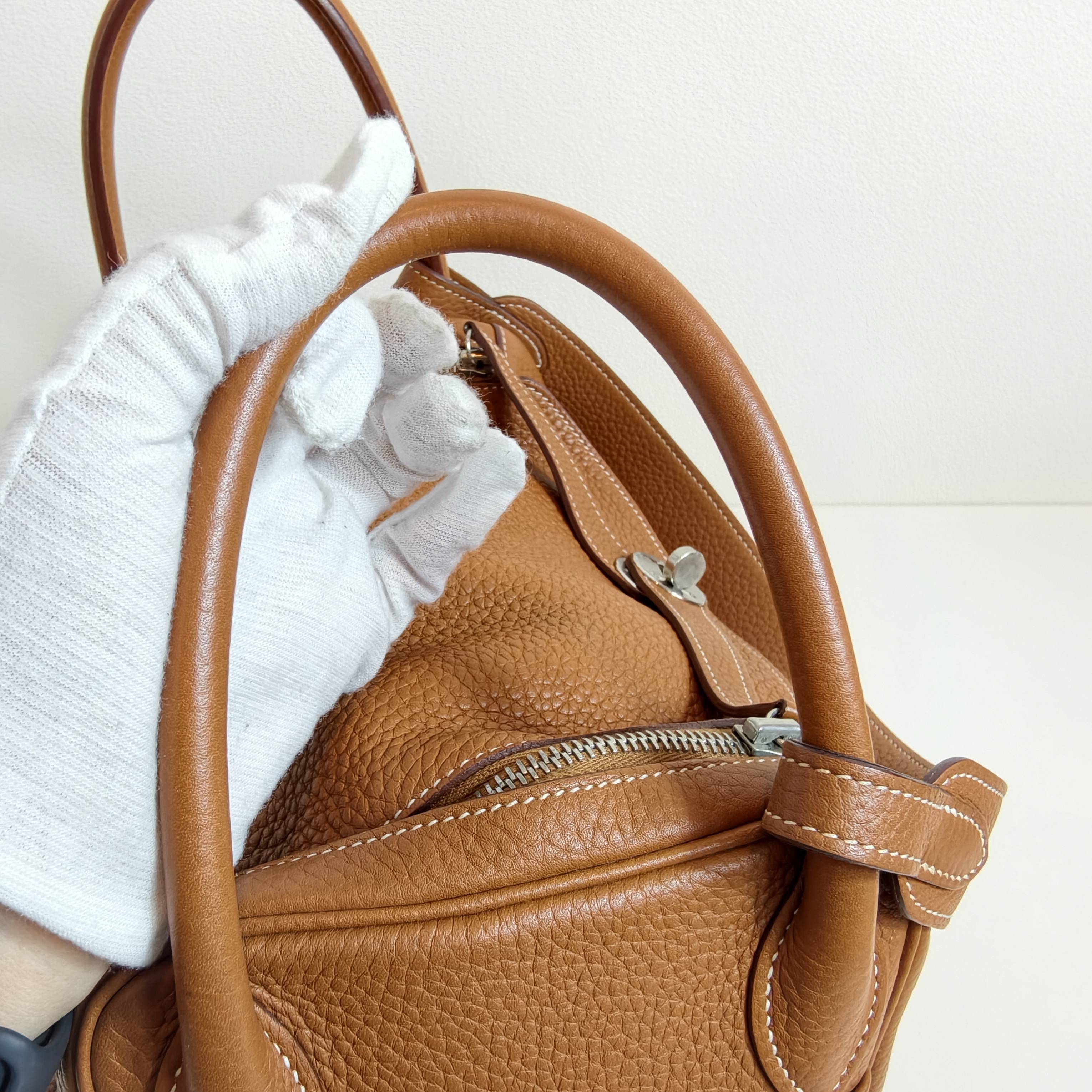 Hermes lindy30 金棕色银扣TC牛皮 T刻 2015 年