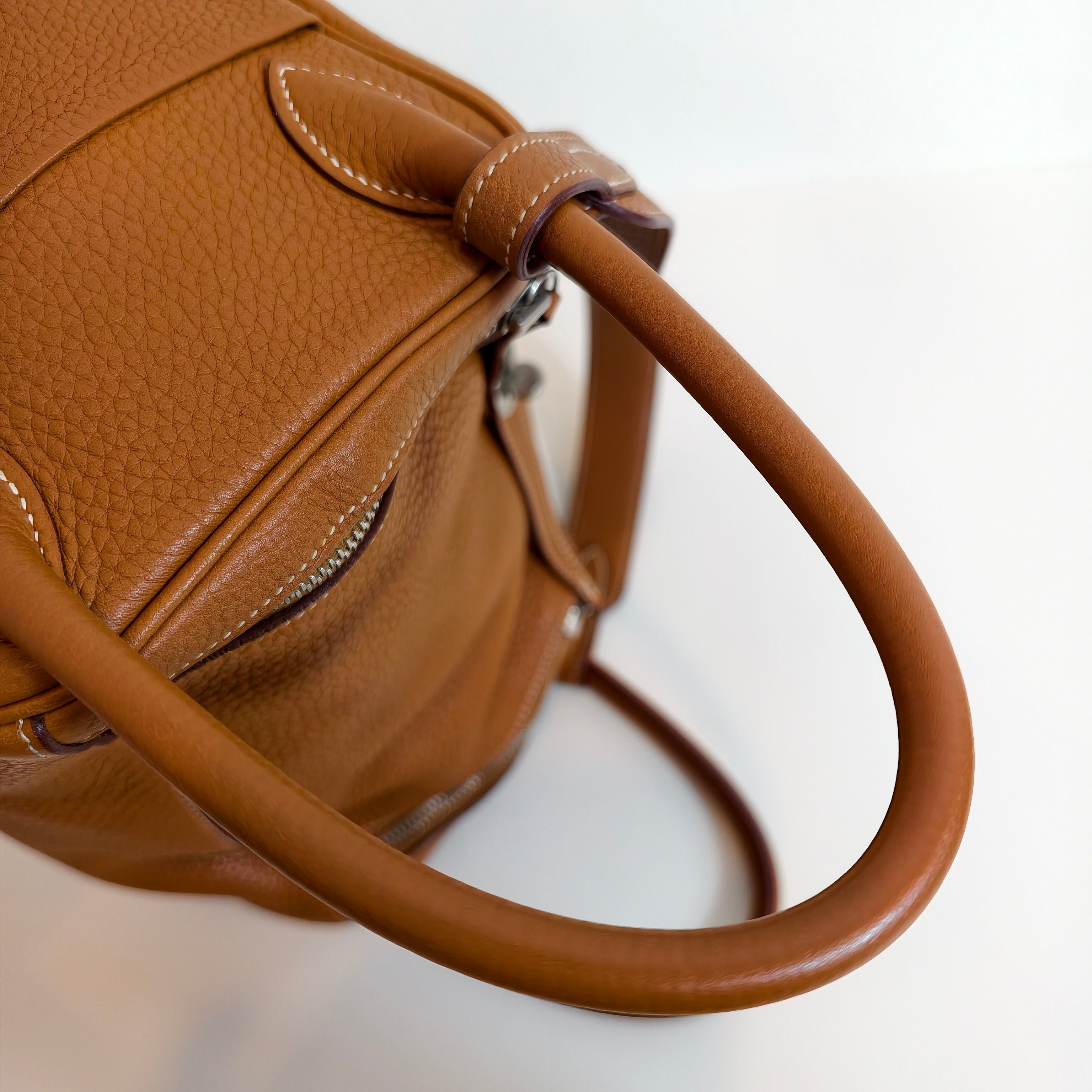 Hermes lindy30 金棕色银扣TC牛皮 T刻 2015 年