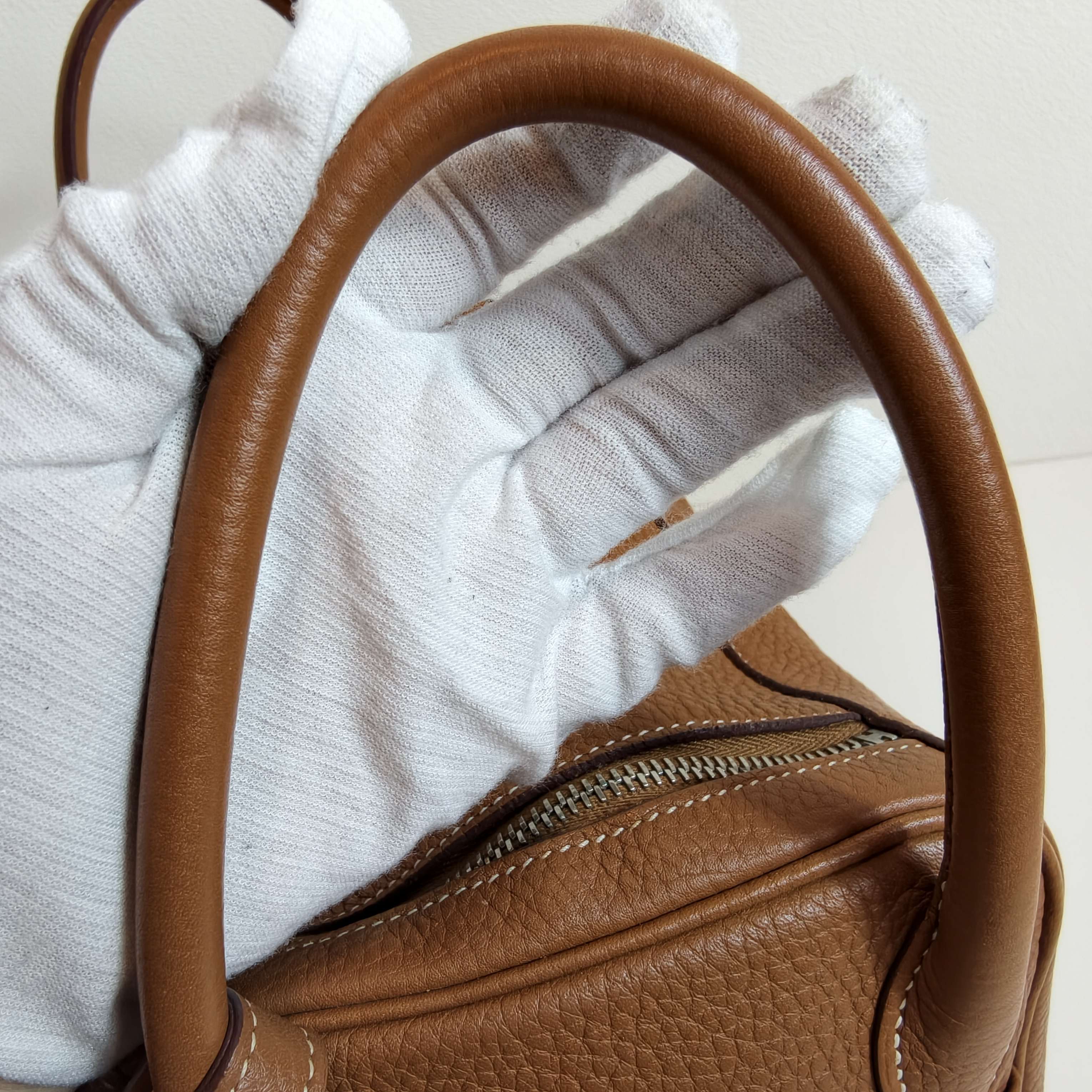 Hermes lindy30 金棕色银扣TC牛皮 T刻 2015 年