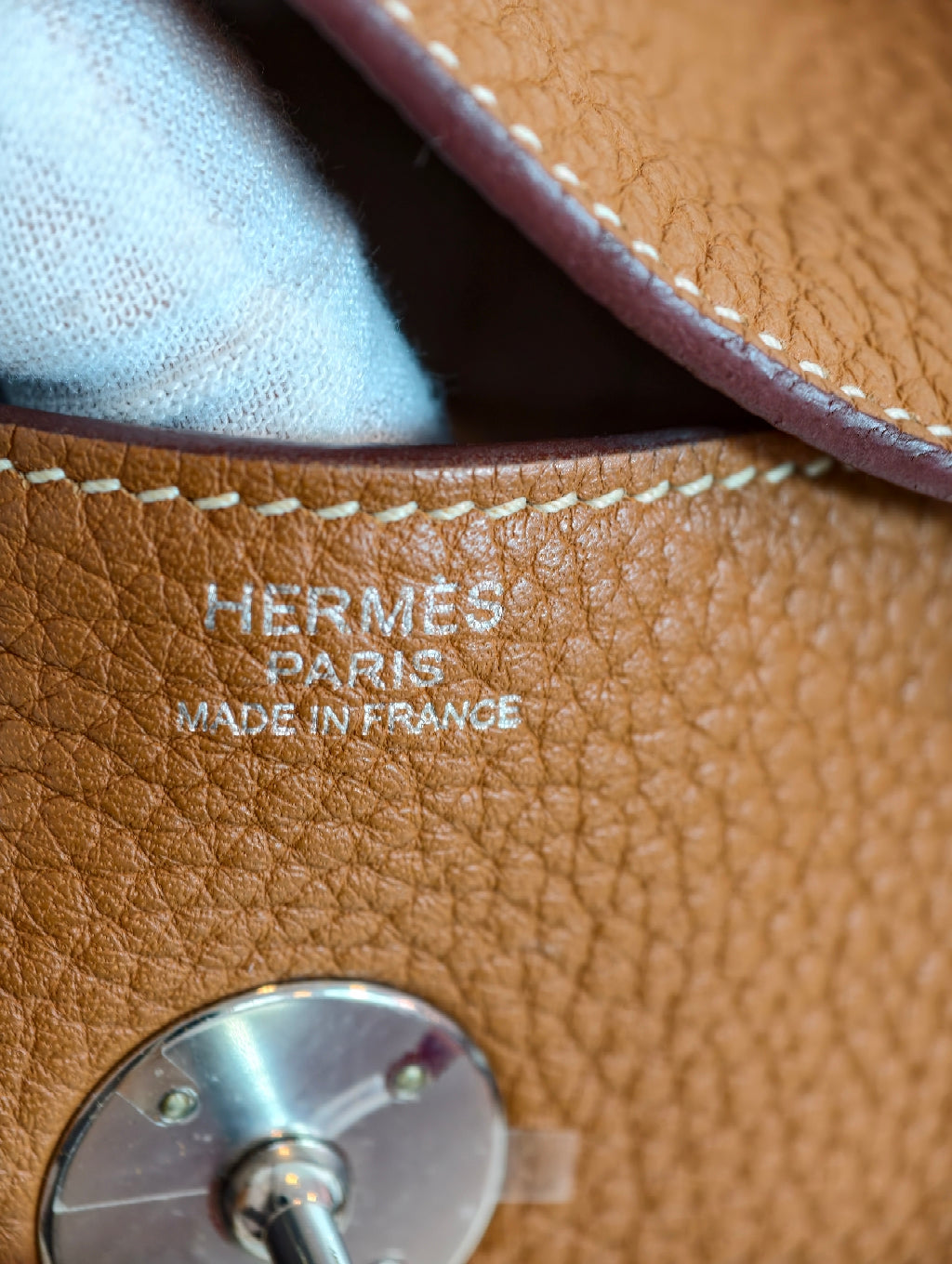 Hermes lindy30 金棕色银扣TC牛皮 T刻 2015 年