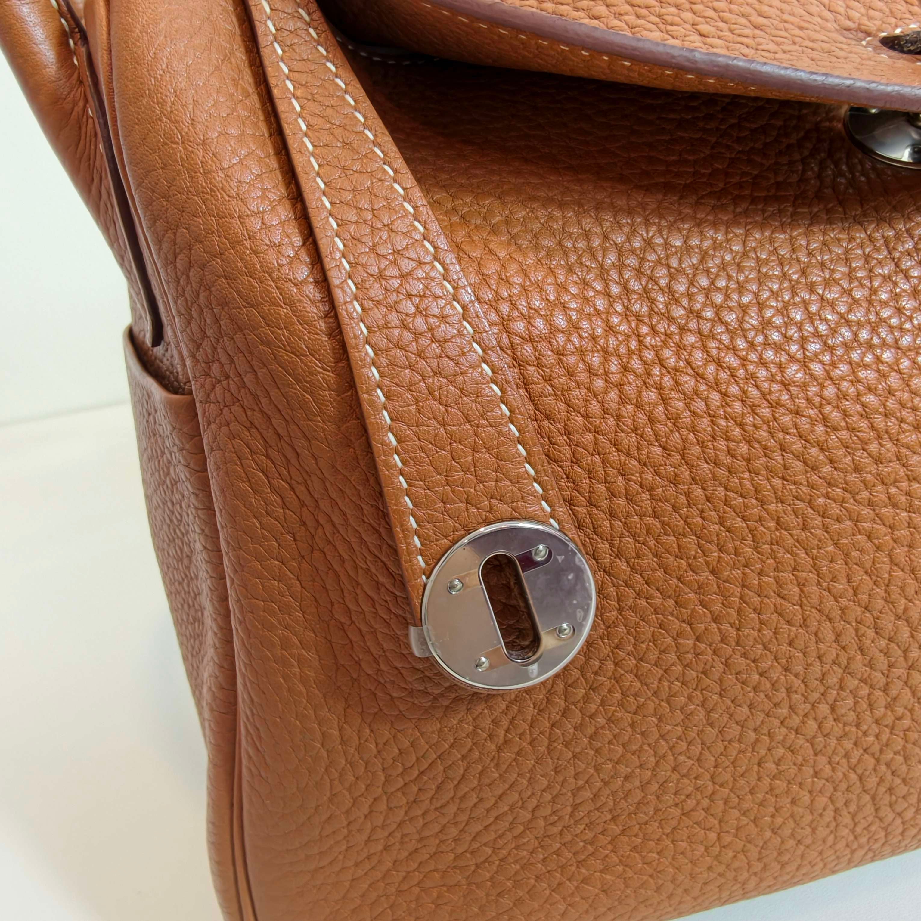 Hermes lindy30 金棕色银扣TC牛皮 T刻 2015 年