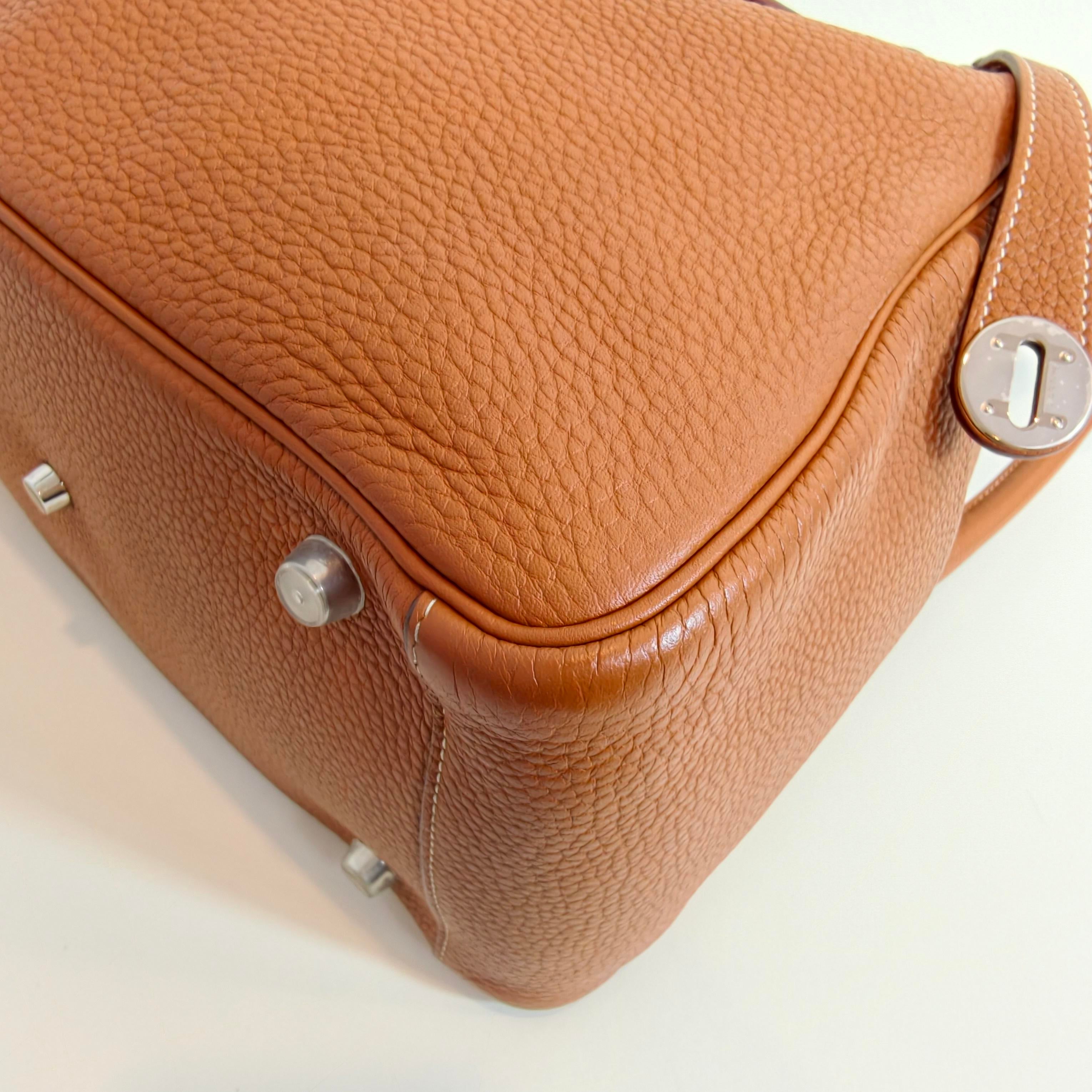 Hermes lindy30 金棕色银扣TC牛皮 T刻 2015 年