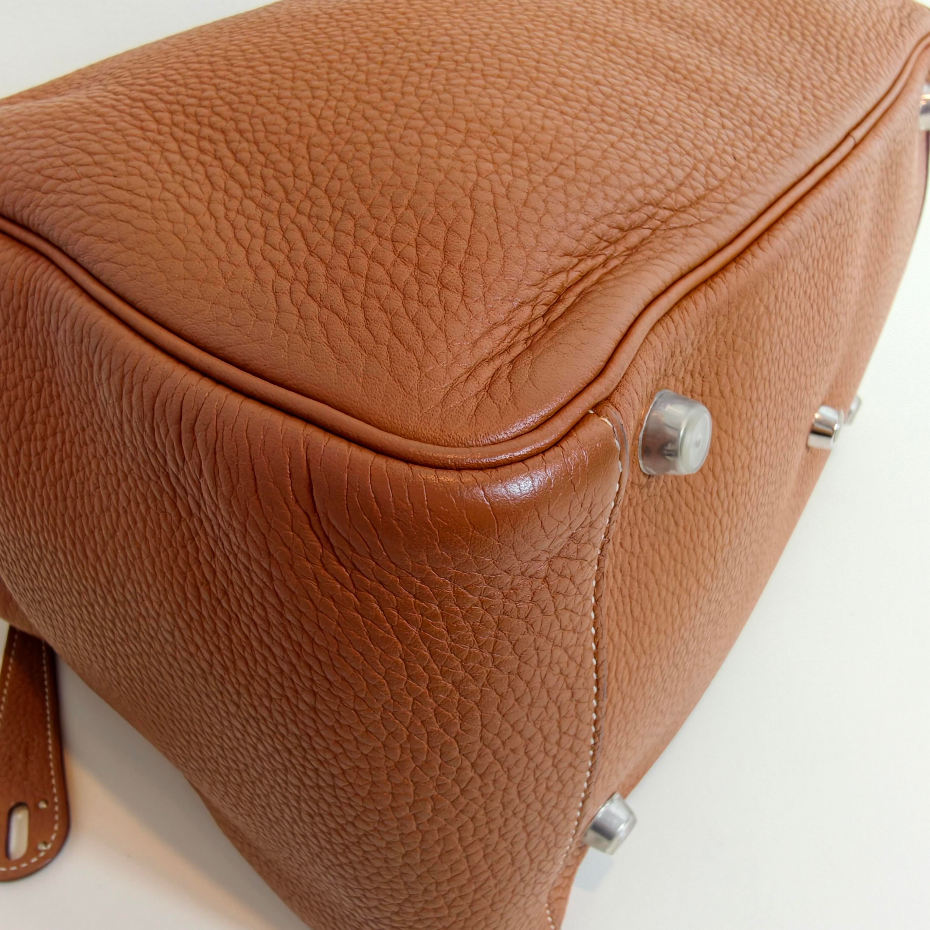 Hermes lindy30 金棕色银扣TC牛皮 T刻 2015 年