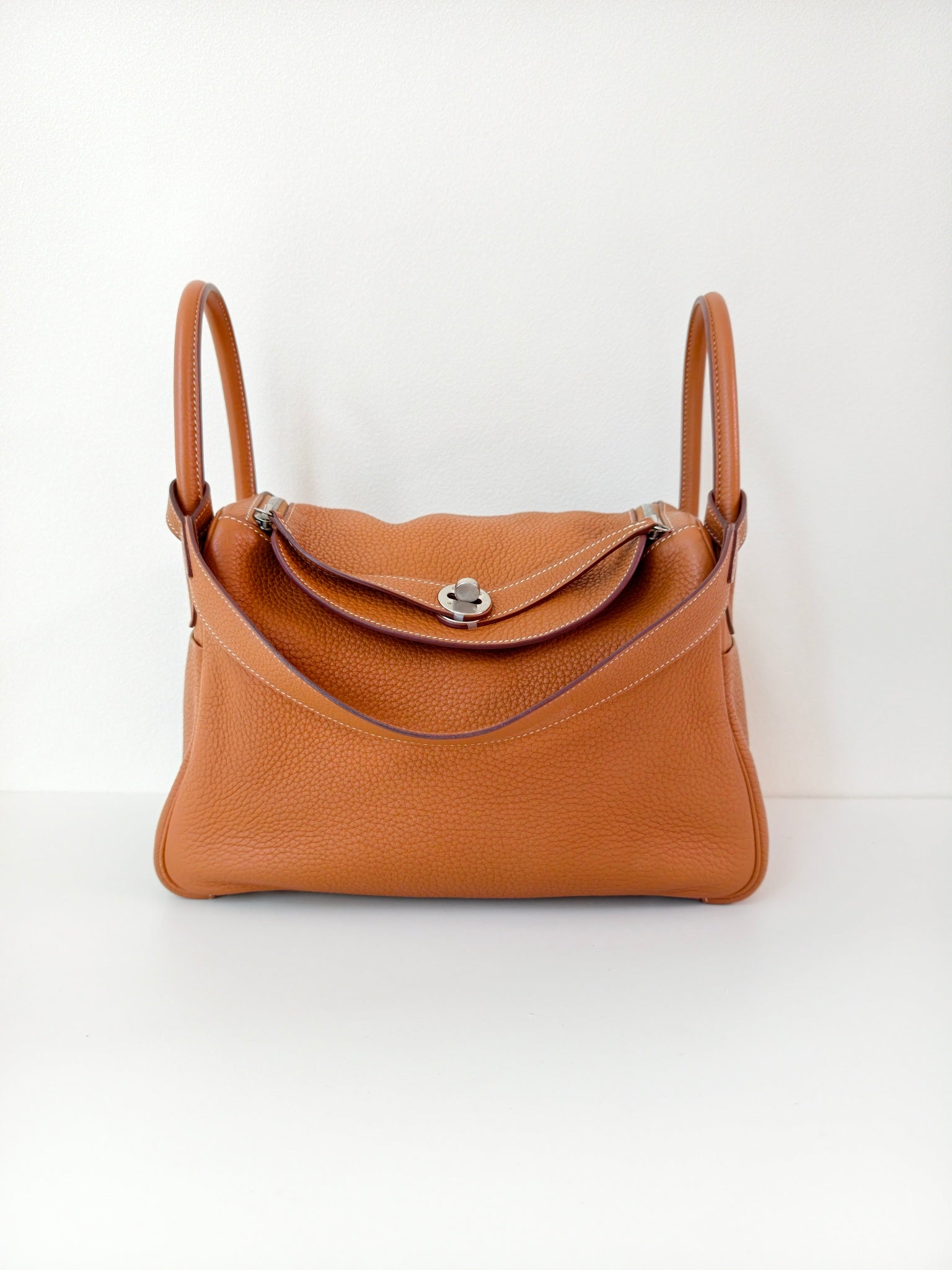 Hermes lindy30 金棕色银扣TC牛皮 T刻 2015 年