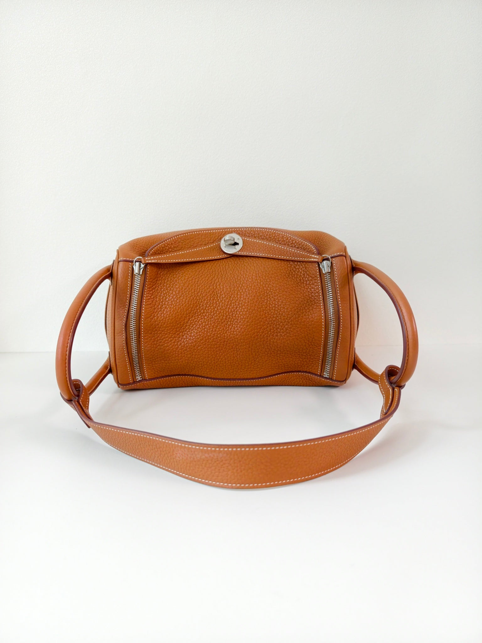 Hermes lindy30 金棕色银扣TC牛皮 T刻 2015 年