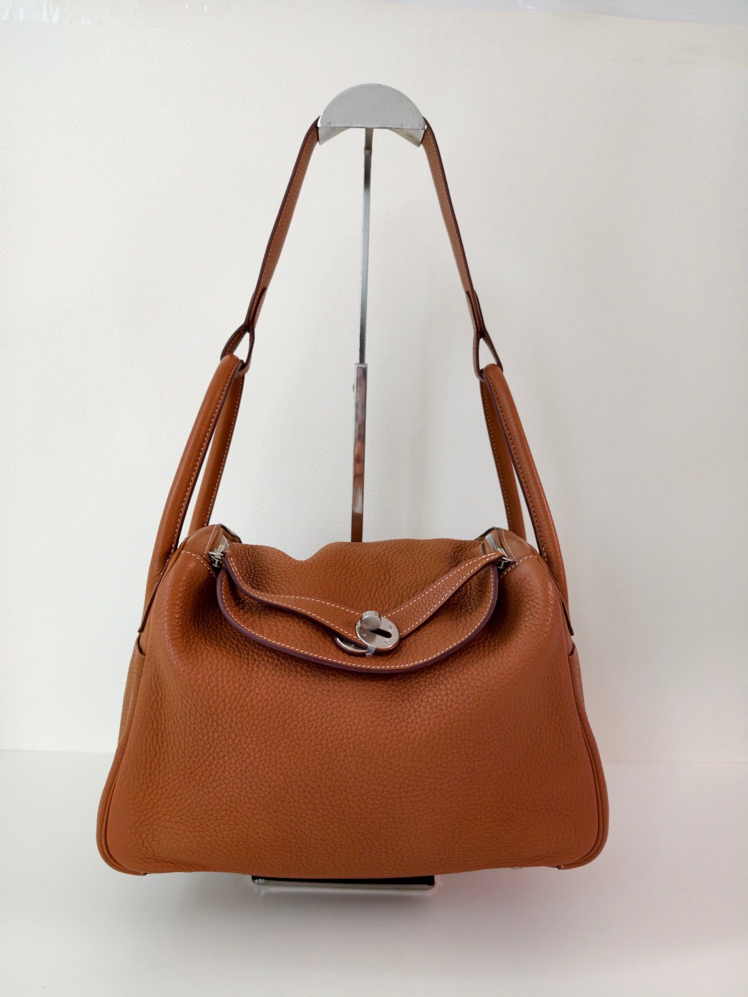 Hermes lindy30 金棕色银扣TC牛皮 T刻 2015 年